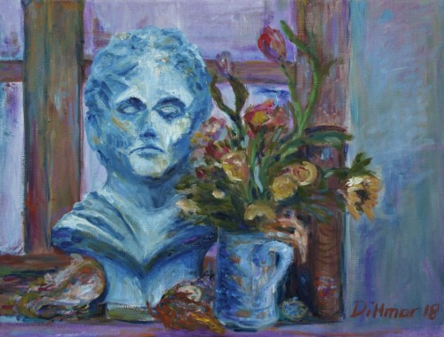 Im Atelier , 2018, 40 x 30, Öl